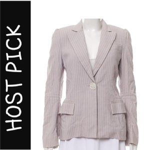 EUC MARC JACOBS Mauve Pinstripe Peaked Lapel Single Button Blazer